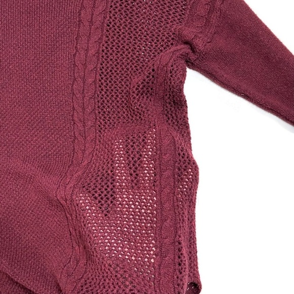 American Eagle Outfitters knit sweater size small color maroon - Picture 2 of 11
